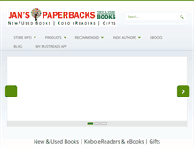 Tablet Screenshot of janspaperbacks.com